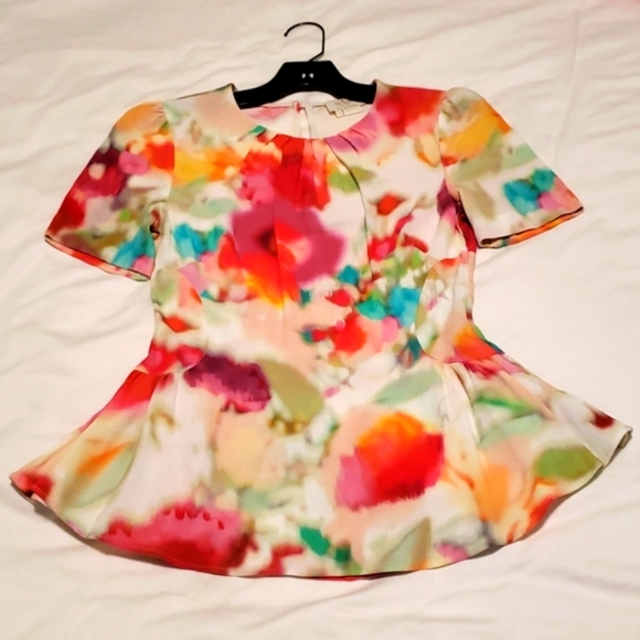 kate spade new york Floral Peplum Top - Picture 2 of 10